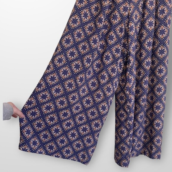 Maeve NWT Purple Terrace Floral Wide Leg Pants 2 - Picture 7 of 12